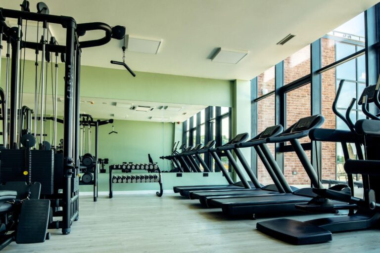 Gym cardio and strength equipment
